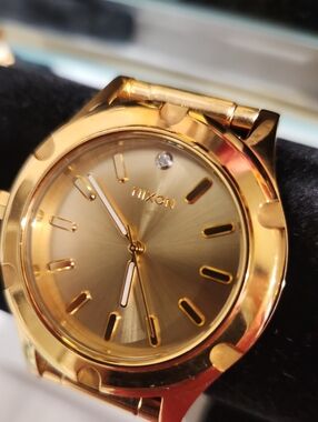 Nixon Gold Tone CAMDEN Sunray Dial Women's Watch